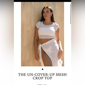 Londre mesh crop cover up tee